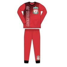 Image of Liverpool Boys Pyjamas Football PJs Kids Nightwear 4 to 12 Years Long Sleeve Red