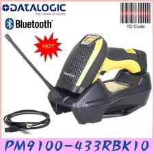 Image of Datalogic PM9100-433RBK10 PowerScan PM9100 1D Wireless IP65 Barcode Scanner Kit