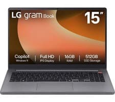 Image of LG gram Book AI  15.6" Laptop - Intel® Core™ i5, 512 GB SSD, Titan Silver