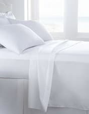 Image of Superior Egyptian 100% Cotton White 400 Thread Count Sateen Bed Linen All sizes