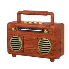 Image of Retro Bluetooth Speaker 5W Powerful Sound Waterproof Vintage portable Wireless