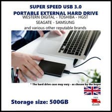 Image of 1TB PORTABLE EXTERNAL DRIVE HDD Xbox PC MAC PS4 USB3.0 - HGST WD Samsung Seagate