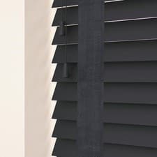 Image of NewEdgeBlinds Real Wood with Tapes Venetian Blinds Smooth 50mm Slat 120cm Drop