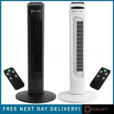 Image of 28" TOWER FAN OSCILLIATING FLOOR STANDING COOLING FAN WITH TIMER REMOTE CONTROL