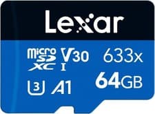 Image of Lexar 633x 64GB Micro SD Card, microSDXC UHS-I Card W/O SD Adapter, microSD