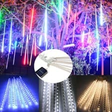 Image of 288LEDs Meteor Shower Falling Star Rain Drop Icicle Snow Fall XMAS String Lights