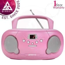 Image of Groov-e Original Boombox Portable CD Player with AM/FM Radio│LED Display│InUK