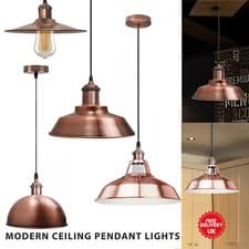 Image of Retro Vintage Industrial Modern Metal Hanging Ceiling Pendant Light Shade Lights
