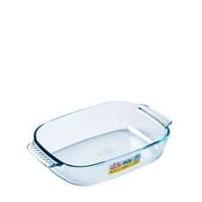 Image of Pyrex Optimum Glass Rectangular Roaster High Resistance Easy Grip 2.7L