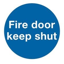 Image of Sealey Safety Sign - Fire Door Keep Shut - Rigid Plastic