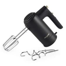 Image of Salter Alchemy Hand Mixer – 5 Speeds, Turbo, 300W, Storage Base, Chrome Tools