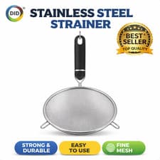Image of 18cm Stainless Steel Strainer Sieve Fine Mesh Kitchen Colander Baking Cooking