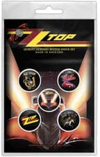 Image of ZZ TOP BUTTONSET BADGES SET ANSTECKERSET # 2 ELIMINATOR PINS