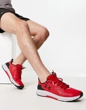 Image of Under Armour Men's Training Charged Commit 3 Trainers In Red Size 8 Very Rare!