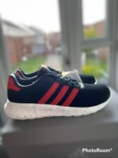 Image of ADIDAS LITE RACER 3.0 TRAINERS BLACK & RED UK 9