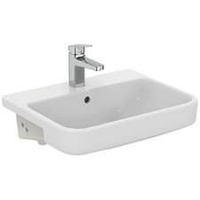 Image of Ideal Standard Tesi Semi-Recessed Countertop Basin 550mm Wide - 1 Tap Hole