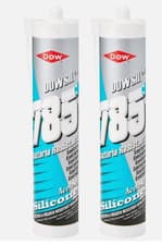 Image of Dowsil 785 White Silicone Sealant Bacteria Resistant Acetoxy 310ml x 2