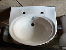 Image of Armitage Shanks, Tiffany, 510mm 2 tap basin in Chablis, Pedestal not included
