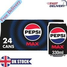Image of Pepsi Max Cola No Sugar 24 Pack – 330ml Cans