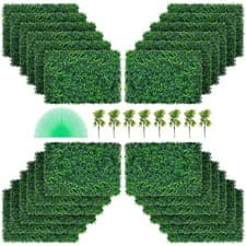 Image of VEVOR Artificial Boxwood Panel, Boxwood Hedge Wall Panels UV 24pcs 24" X 16"