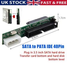Image of Serial ATA SATA to IDE/PATA 40 Pin Converter 2.5" 3.5" Adapter Card xBox PC UK