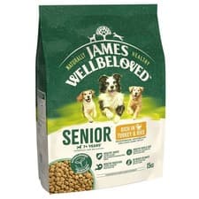 Image of James Wellbeloved Senior Dog Food Turkey Rice Hypoallergenic Sensitive 15kg