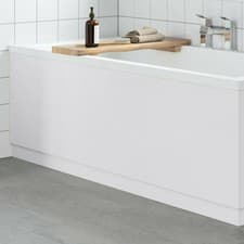 Image of Modern Bathroom 1700mm Front Bath Panel 18mm MDF White Gloss Plinth Easy Cut