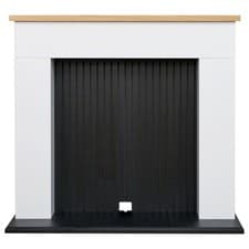 Image of Adam Innsbruck Stove Fireplace in Pure White & Black, 45 Inch