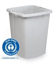 Image of Durable ECO 90L Waste Bin Grey | Strong Square Recycling Bin | DURABIN