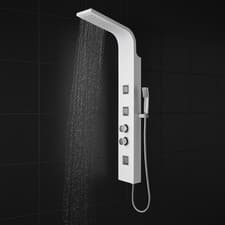 Image of Thermostatic Shower Tower Mixer Panel Column - Complete System Unit & Body Jets