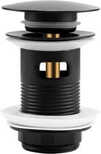 Image of Black Slotted Basin Waste - Standard 1.1/4" Connection - Arty Bathrooms