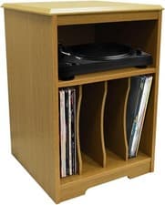Image of WATSONS AUDIO Turntable/LP Record/Vinyl Storage Side End/Bedside Table Oak