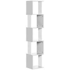 Image of HOMCOM 5-Tier Bookshelf Freestanding Bookcase Storage Shelves, Light Grey