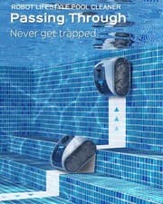 Image of Automatic Swimming Pool Robot Cleaner Wireless App 9200mAh Steps & Wall Climbing