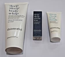 Image of This Works Deep Sleep Body Whip 200ml + Kind Hands 30ml + Stress Less 5ml bundle