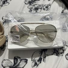 Image of Chloe gold / brown frame sunglasses. CE141S. With case.