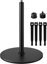 Image of Desktop Microphone Stand with Weighted Base & 5/8" - 3/8" & 1/4" Adapters