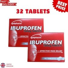 Image of IBUPR0FEN 200MG 32 Tablets for Headache Migraine, Back Pain Inflammation