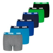 Image of Puma Boys Boxer Shorts, 6 Pack - Everyday Basic Boxers ECOM 6P, Cotton St...