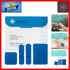 Image of Blue Washproof Plasters for Food Areas - Hygienic, Metal-Detectable 100-Pack