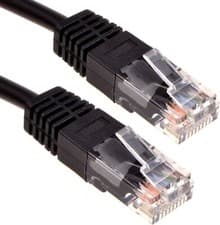 Image of Cables Direct URT-601K Networking Cable Black 1 M Cat5e U/UTP (UTP) Moulded