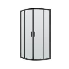 Image of Quadrant 6mm Toughened Safety Glass Shower Enclosure - 800mm x 800mm - Black