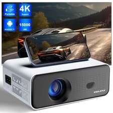 Image of 4K 15000 Lumen Projector LED 1080P WiFi Bluetooth HD Android Home Theater
