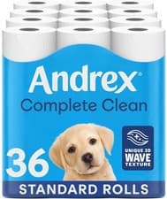 Image of Andrex Complete Clean - Toilet Rolls 4 x 9 Pack (36 Rolls) Fast Free Delivery!
