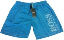 Image of HUGO BOSS BRAND NEW INNER LINEN NET DOT LOGO SWIM SHORTS