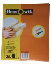 Image of Flexovit 25 Pack Sandpaper 230 x 280mm Assorted Grit Sheets – Woodworking, Paint
