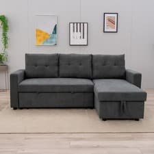 Image of Universal 3 Seater Sofa Bed - Corner Sofa Bed with Storage & Reversible Chaise