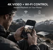 Image of 4K Sport Camera 170° Action Camera Ultra HD WiFi Waterproof Remote Control UK