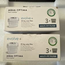 Image of Aqua Optima Evolve+ Water Filter Cartridge - 2 Packs of 3, White (EPS319)