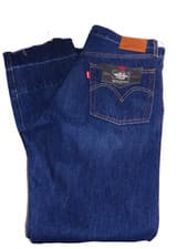 Image of Levi's 501 Crop Denim Jeans Women's Size W30xL28 Blue Raw Hem Distressed NWT